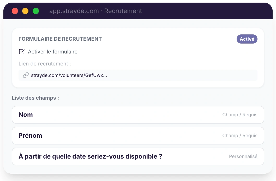Campagne de recrutement
